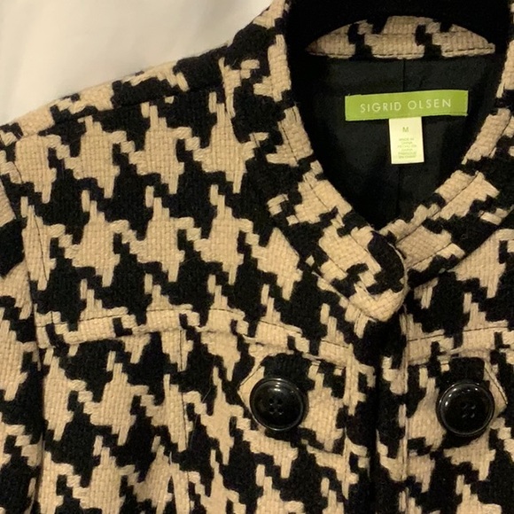 Sigrid Olsen Wool Houndstooth Coat. - Picture 8 of 15